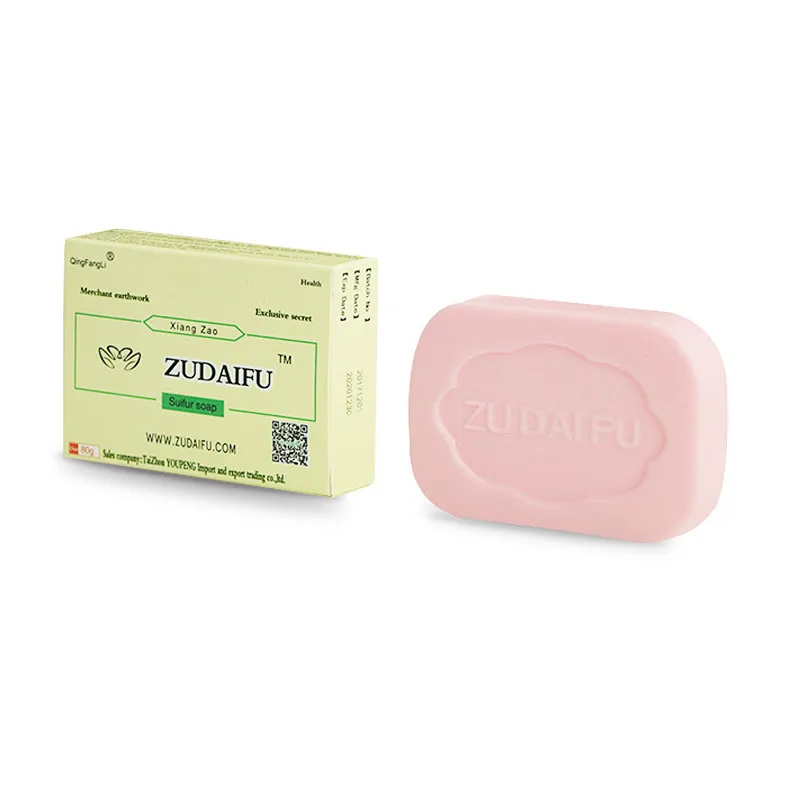 

Hot Sales Zudaifu 80g Herbal Sulfur Soap Antibacterial Hand Facial Cleaning Soap