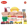 children toys new 2016 style 70pcs Construction Wooden toy train tracks