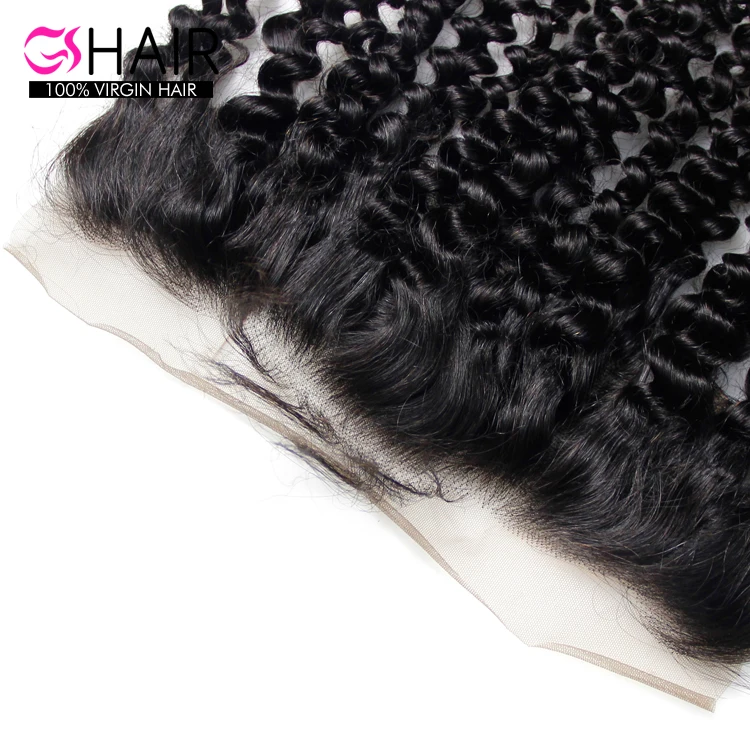 

Virgin human natural pre plucked 4x13 lace frontal closure, Natural color #1b,