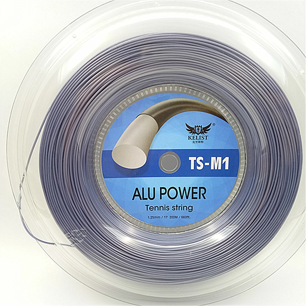 

Customized High Quality Alu Power Co-polyester Gray 1.25MM 16L Tennis String 200M Reel, Black/white/gray/gold/pink