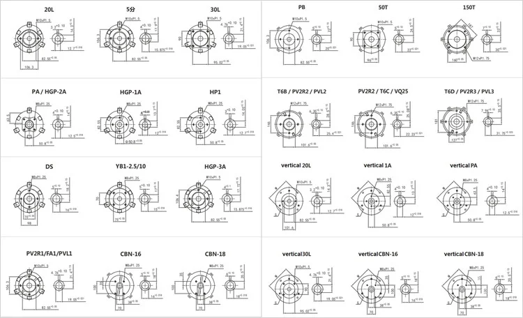 Three Phase 2HP Vertical AC Hydraulic  Motor