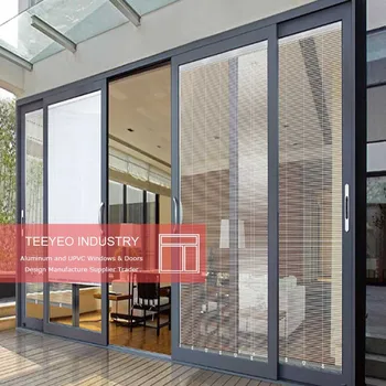 Teeyeo Commercial Aluminum Frames Sliding Glass Window And Door