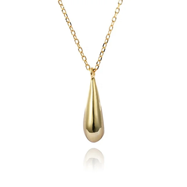 

Water Droplets Shaped Jewelry Sale Online Plated 18K Gold Silver Necklace