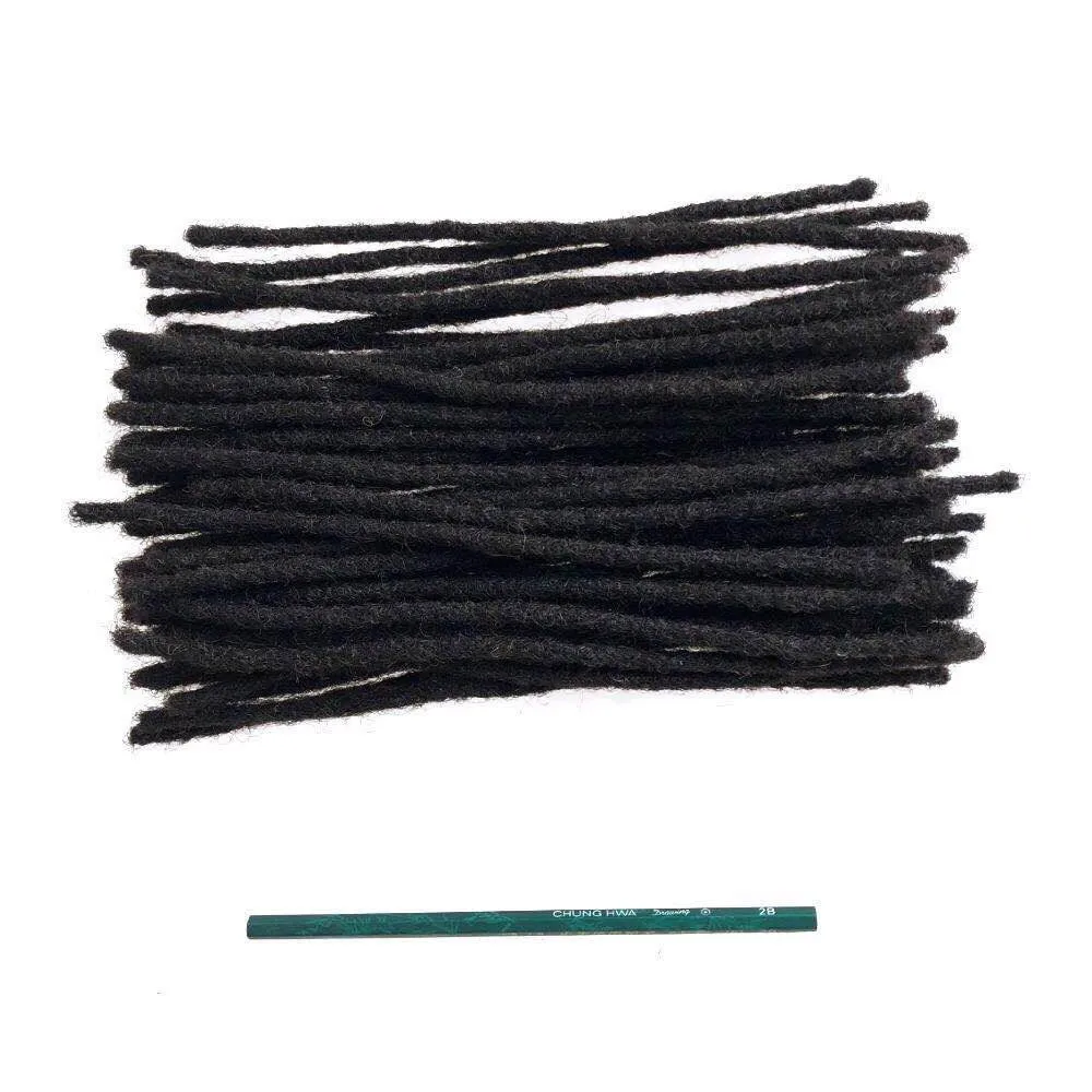 

High Quality Tight Afro Kinky Hair Human Hair Dreadlocks Extensions Handmade Locs For Black People