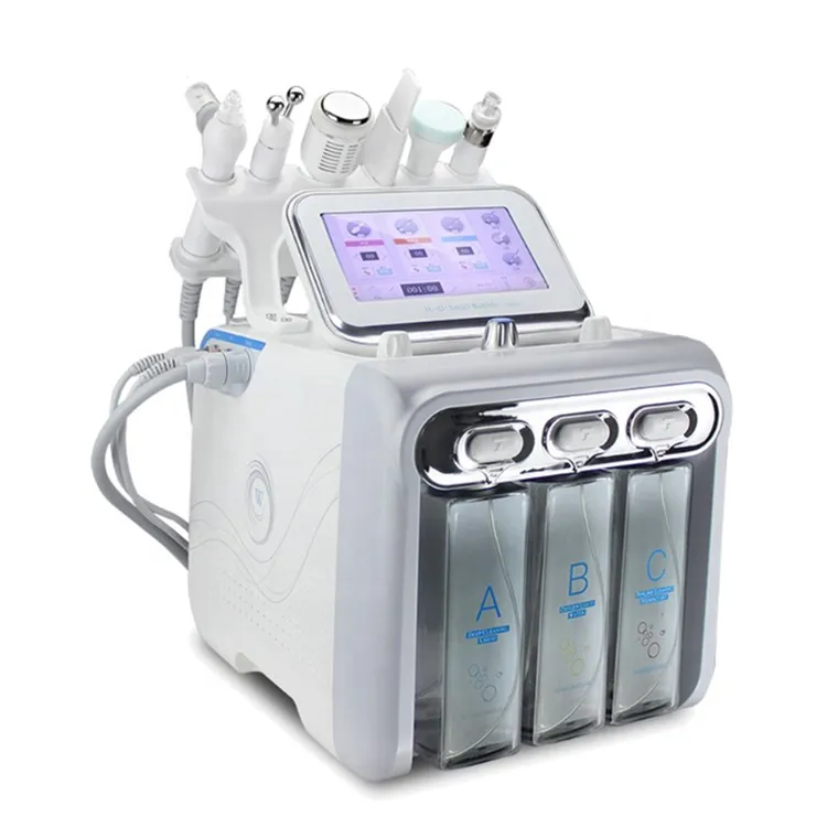 

Newest Multifunction 6 in 1 h2o2 machine Hydrogen Aqua Peel Oxygen Small Bubble Facial Machine