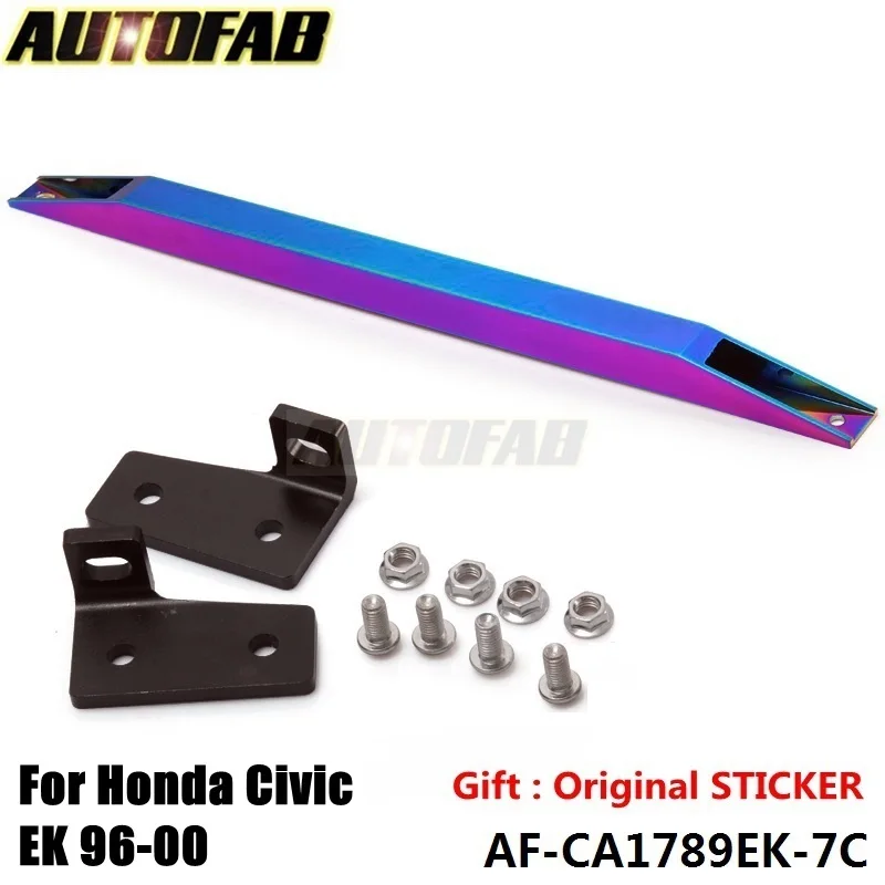 For 96-00 Honda Civic EK9 Rear Lower Racing Suspension Tie Bar Brace Neo Chrome