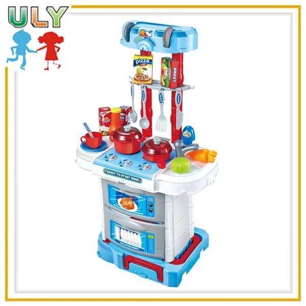 High quality pretend children play cooking set kitchen table toy