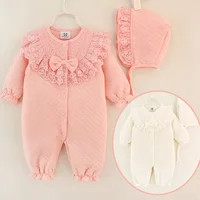 

Wholesale Autumn Winter Thick Soft Cotton Infant Baby Girl Clothes Newborn Baby Romper Set Toddler Bodysuit Baby Sleeping Bag