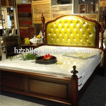 High Back Headboad With Tufted Design Classic Style Wooden Bed Buy Classic Wooden Bed Antique Bedroom Furniture Arabic Style Bedroom Furniture