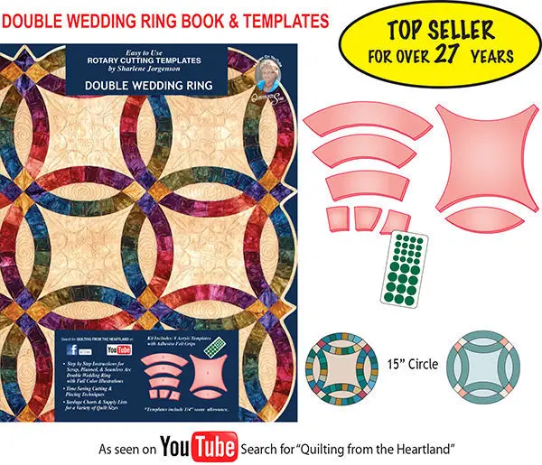 Double Wedding Ring Template Set Buy Quilting Templates Sharlene