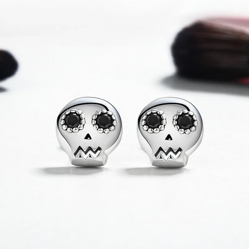 

Skull Skeleton Stud Earrings for Women 925 Sterling Silver Jewelry