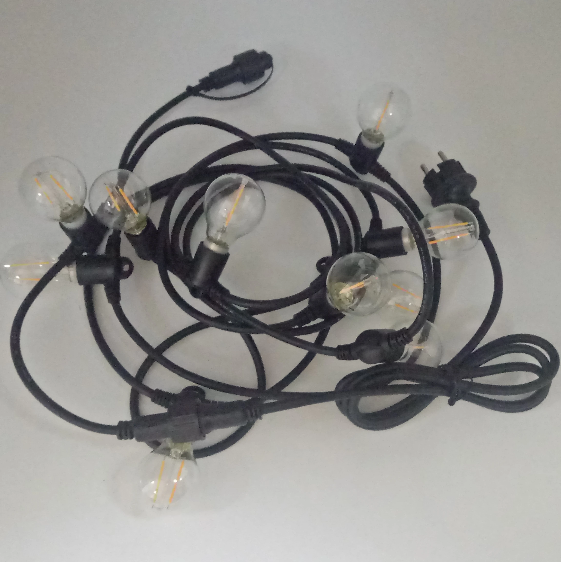 Outdoor led string waterproof e14 holiday cable socket festoon belt lights 5m