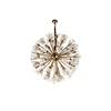 Dandelion Glass Pieces Brass Creative Ceiling Light for Home Hotel Light Decorative Crystal Ball Chandelier