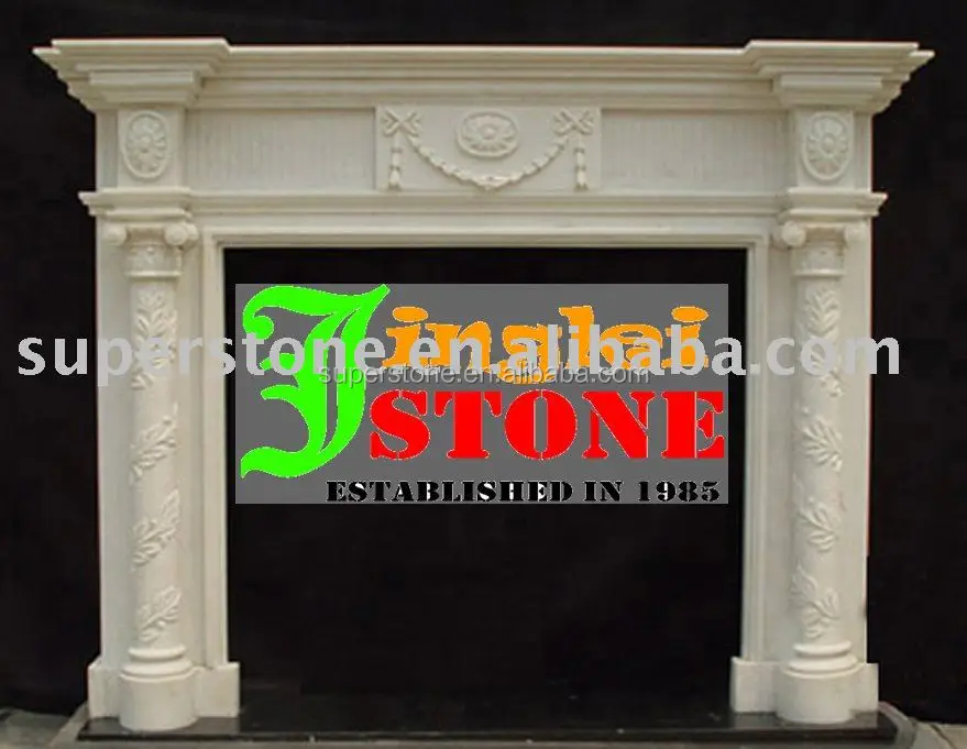 Venta al por mayor chimenea blanca mármol-Compre online los mejores