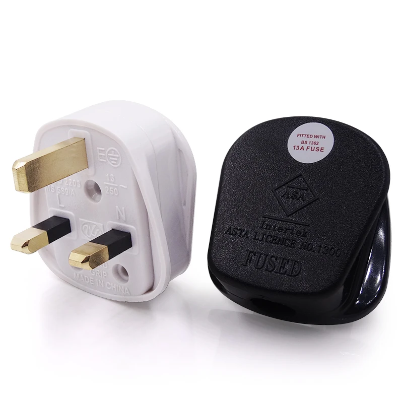Type G Power Plug Rewireable White 3 Pin Uk Mains Plug Fitted With 13a