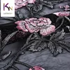 Breathable mesh black net African lace fabric UK for hot night dress