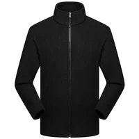 

2019 Winter Hiking outwear coat Stand Collar Zipper Running clothing custom logo men polar fleece Jacket