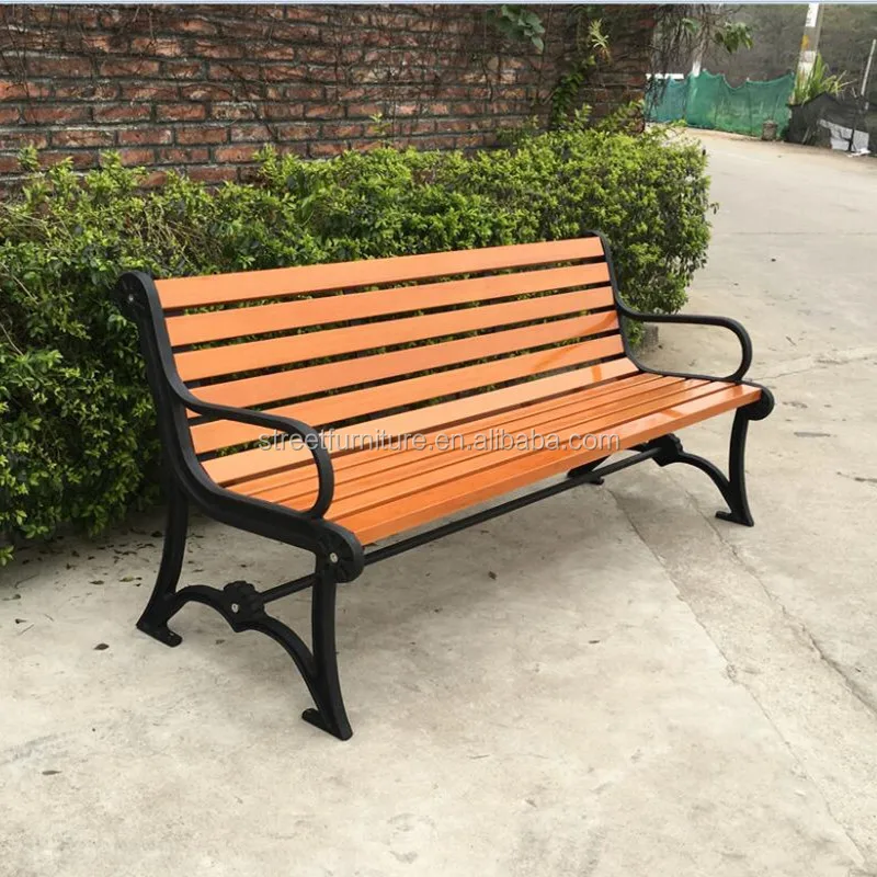 Weather Resistant Outdoor Wood And Casting Iron Park Bench Buy