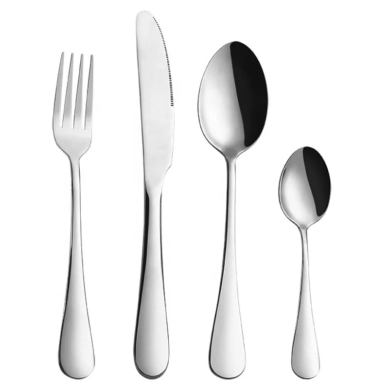 

Eco-Friendly Feature and Stainless Steel Metal Type Cutlery fatware set Knife fork spoon for home