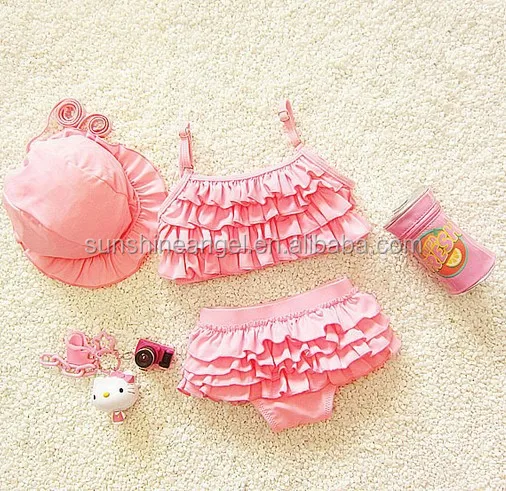 

New Korean 3pcs Princess Cute Baby Girls Swimsuit Sexy Kids Bikini
