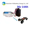2017 hot outdoor sports accessories 800w 36V 14Ah replacement battery for Fast boosted electric skateboard