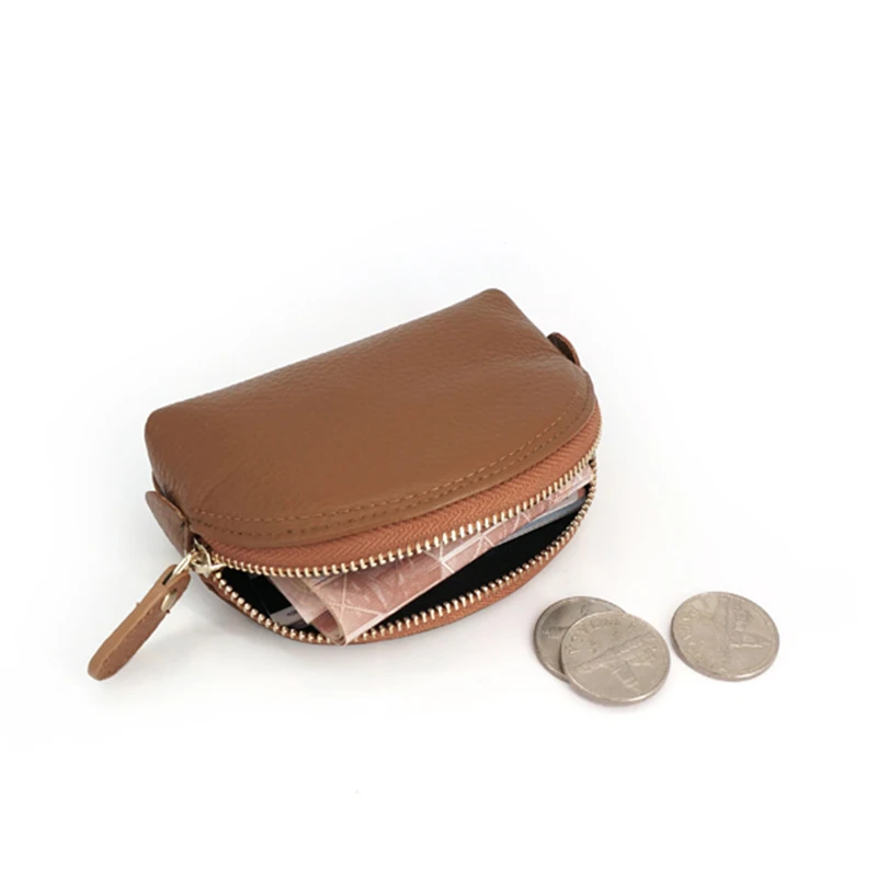 High Quality Oval Shape Leather Mini Coin Purse Genuine Leather - Buy ...