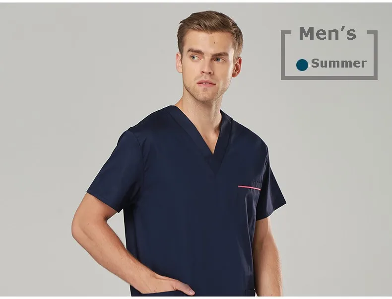 2019 Medical Scrubs Clothing Uniform Dropshipping V Neck Poly Cotton