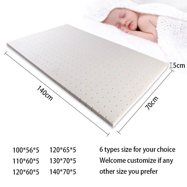 Best Sale Honeycomb Breathable Holes Pure Natura Latex Baby Crib