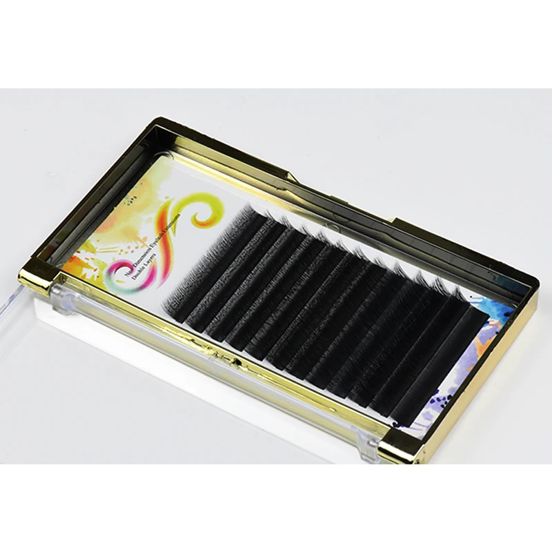 

Daily makeup double layer 0.02 eyelash extensions, Natural black & other color