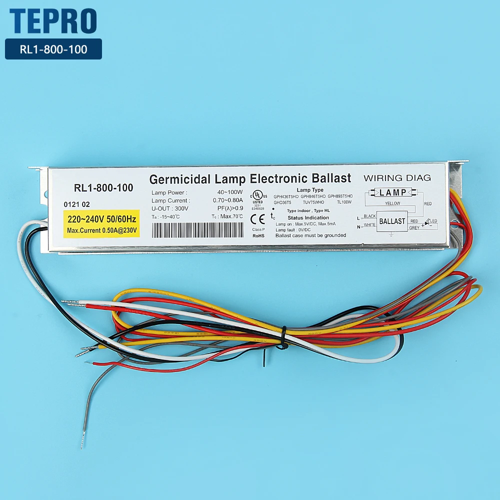 T5 T8 Electronic Ballasts 18W 24W 28W 37W 40W Electronic Ballast For Ultraviolet Sterilizing Lamps