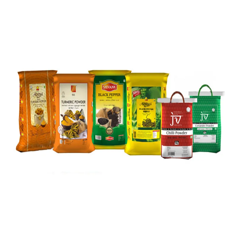 
flexo printing heat sealed plastic pp woven rice bag 25kg 