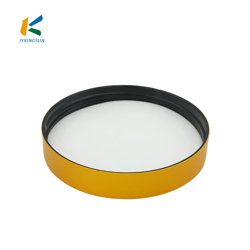 
89/400 gold metal aluminum lid round for wide mouth jar 