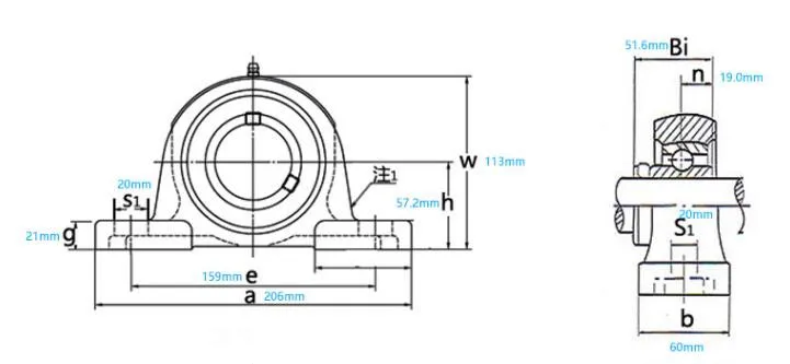 Ucp 203 подшипник размеры