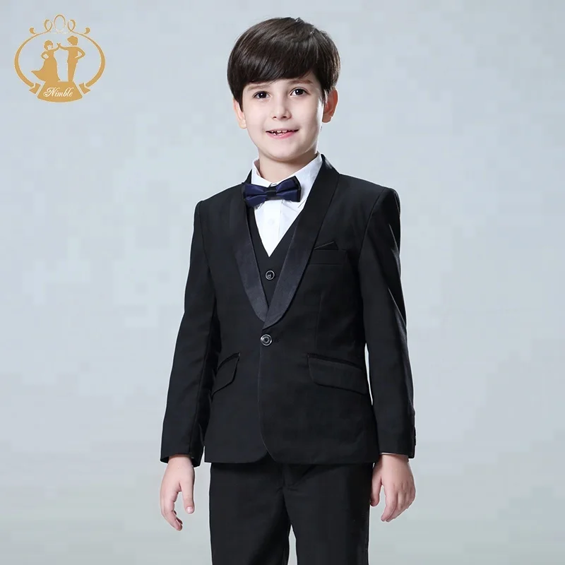 

Classical fashion design black boy suit classical design boys wedding suit