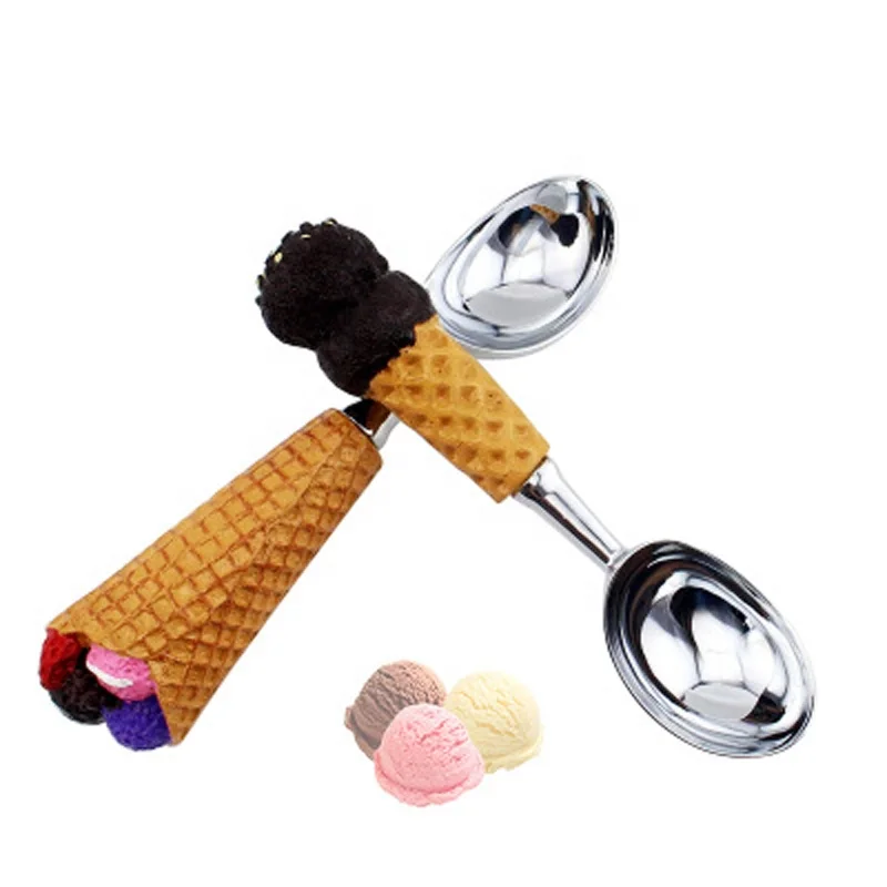 

Novel design Zinc alloy ice-cream scoop Resin handle ice cream scoop