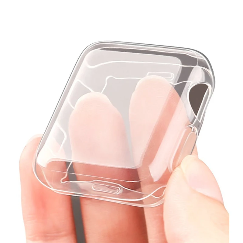 Amazon Hot Selling Clear Full TPU Cover Watch Case for Apple Watch 38mm 42mm 40mm 44mm