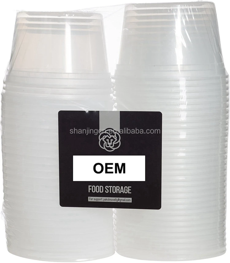 Food Soup Containers With Easy Open Leakproof Lids 8oz Deli Cups