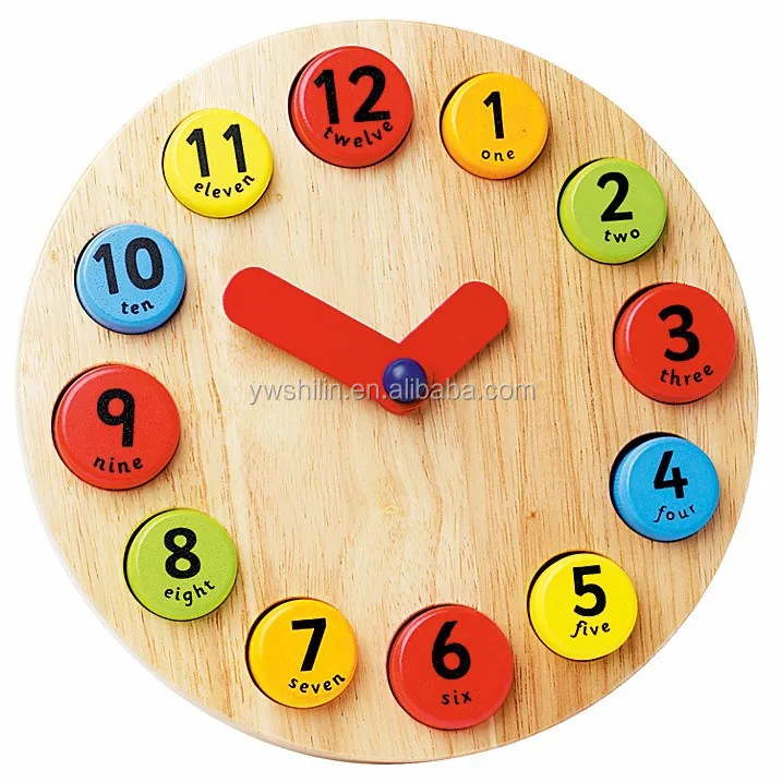 wooden learning clock