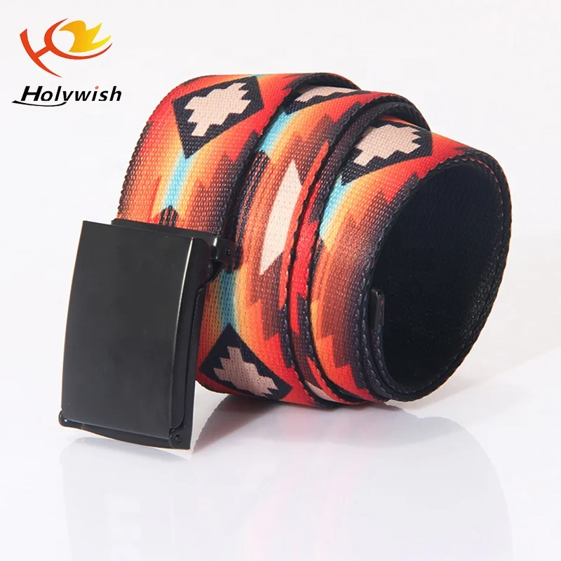 Customised Polyester Sublimation Printing Men Or Woman Belt With Press