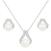 Custom Jewellery Silver Diamond Pearl necklace and earring sets For Wedding