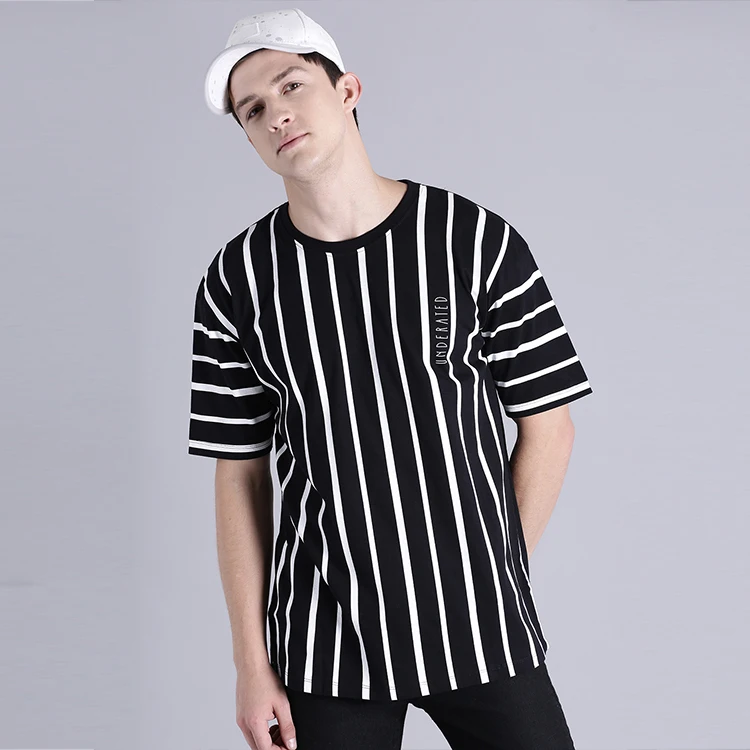 Teen Boys Fashion Clothing T Shirt Custom Made Short Sleeves Stripes T ...