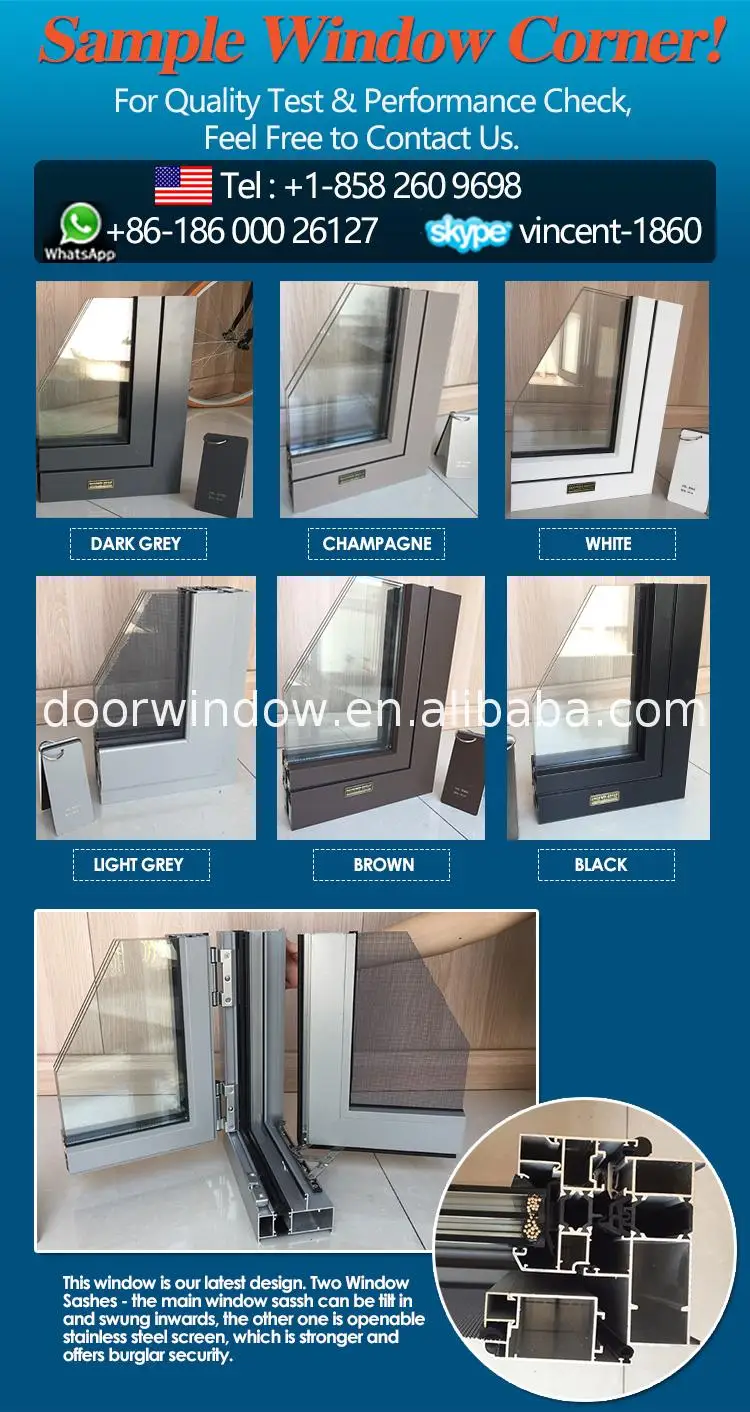 Samples of finished aluminium windows replacement powder coating casement window