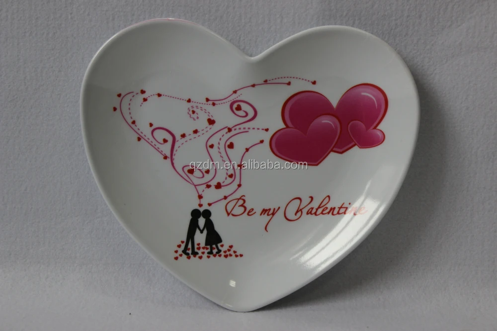 Loving heart Melamine dinner plate valentine's day