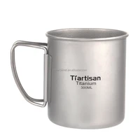 

Folding Handle 300ml 400ml Titanium Mug Ultralight Outdoor Camping Mug
