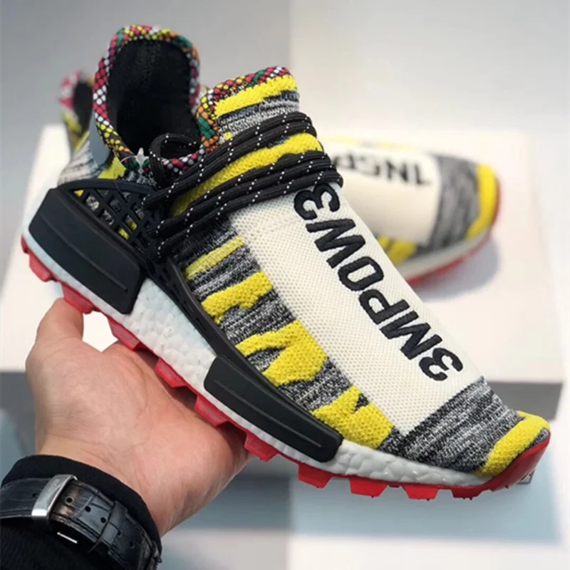 Custom Logo Pharrell X Hu Holi NMDs Mc Human Race Men Fashion Low sneakers Male casual shoes Breathable Runner shoes