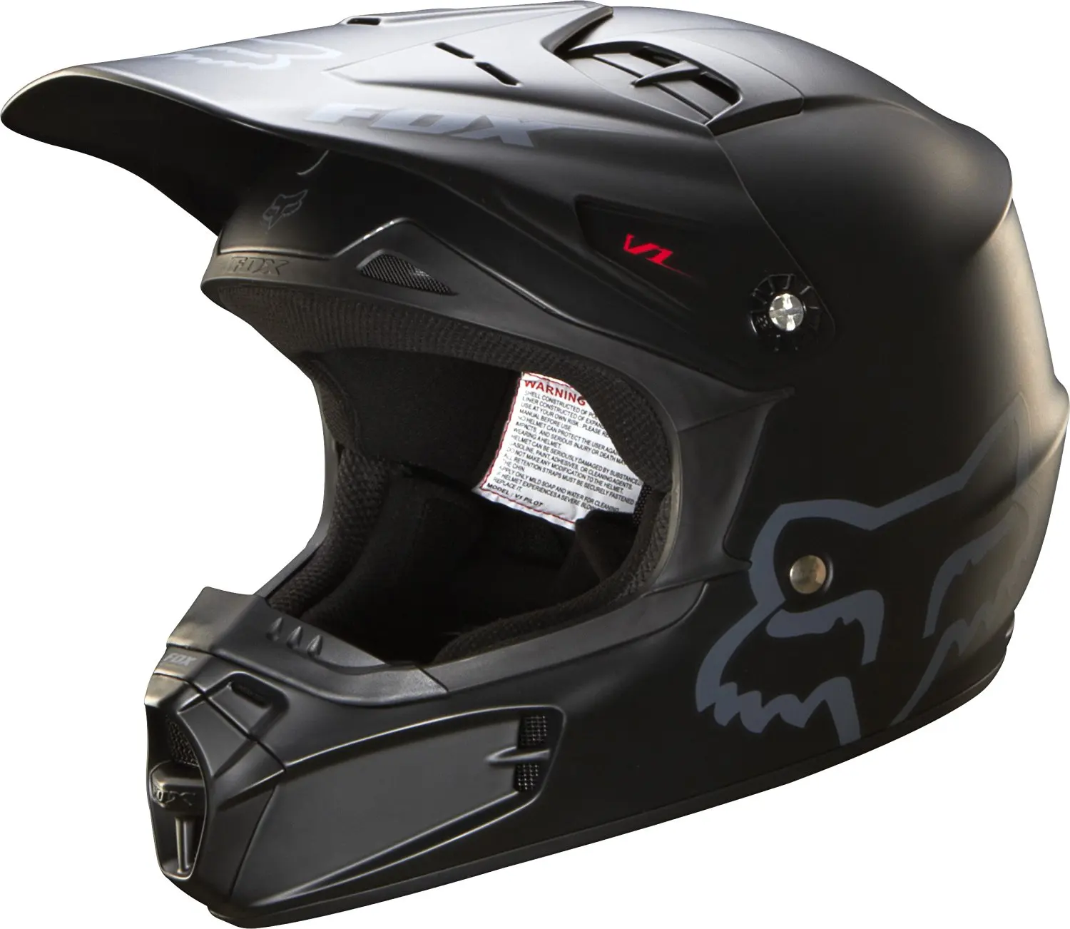 matte black dirt bike helmet