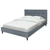 Bedroom furniture fabric king bed with wood slat bed base queen size