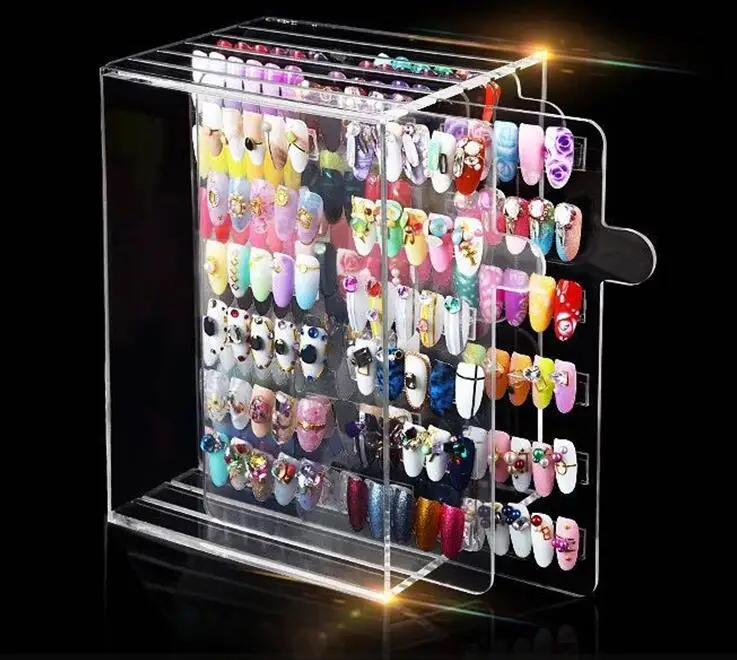 
nail art clear design display stand clear display board 