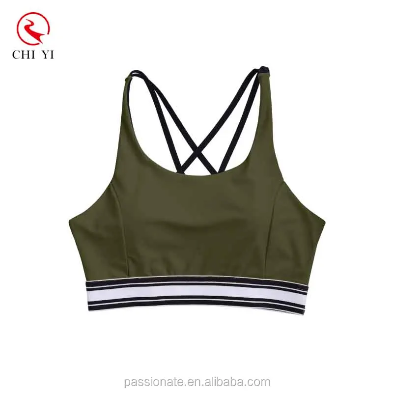 custom elastic band sports bra