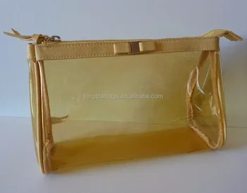 Gold See Through Makeup Cosmetics Bag Cometics Gold See Through Makeup Cosmetics Bag